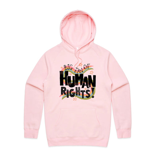 Human Rights Hoodie by Lonely Kids Club. All clothing from our T-shirts to our shorts and hoodies are ethically made, and printed packed and shipped from Sydney.