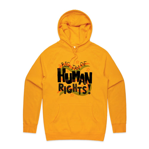 Human Rights Hoodie by Lonely Kids Club. All clothing from our T-shirts to our shorts and hoodies are ethically made, and printed packed and shipped from Sydney.