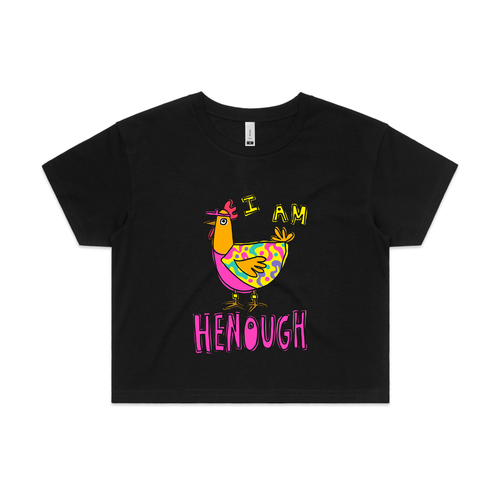 I Am Henough Tee by Lonely Kids Club. All clothing from our T-shirts to our shorts and hoodies are ethically made, and printed packed and shipped from Sydney.
