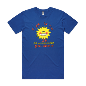 In Pain But Brave Tee by Lonely Kids Club. All clothing from our T-shirts to our shorts and hoodies are ethically made, and printed packed and shipped from Sydney.