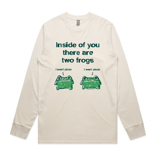 Inside Frogs Tee by Lonely Kids Club. All clothing from our T-shirts to our shorts and hoodies are ethically made, and printed packed and shipped from Sydney.