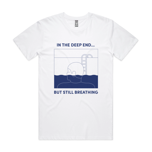 In The Deep End Tee by Lonely Kids Club. All clothing from our T-shirts to our shorts and hoodies are ethically made, and printed packed and shipped from Sydney.