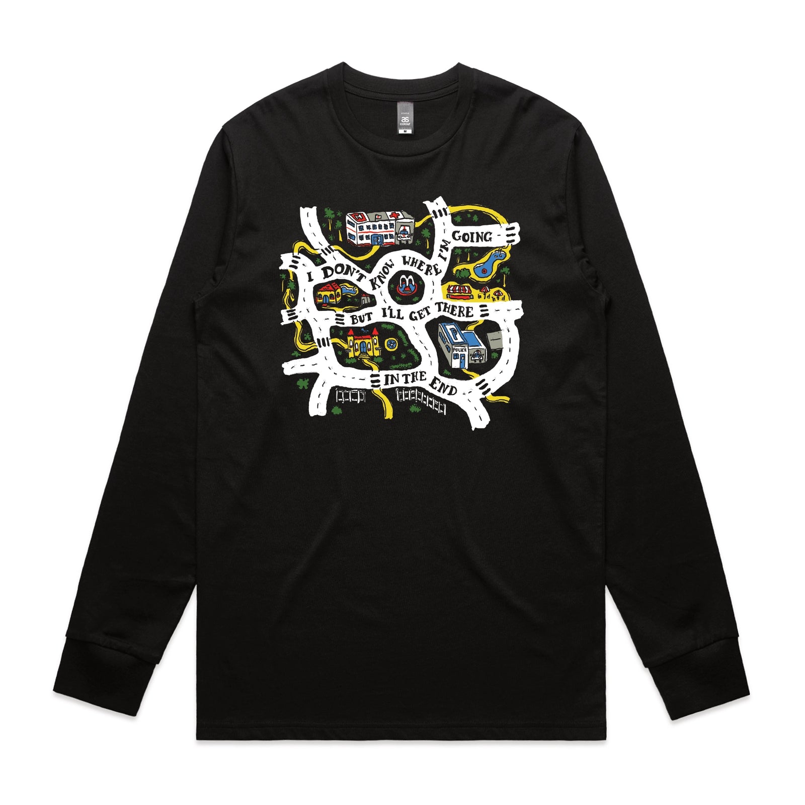 Black long sleeve t-shirt with In The End graphic by Lonely Kids Club