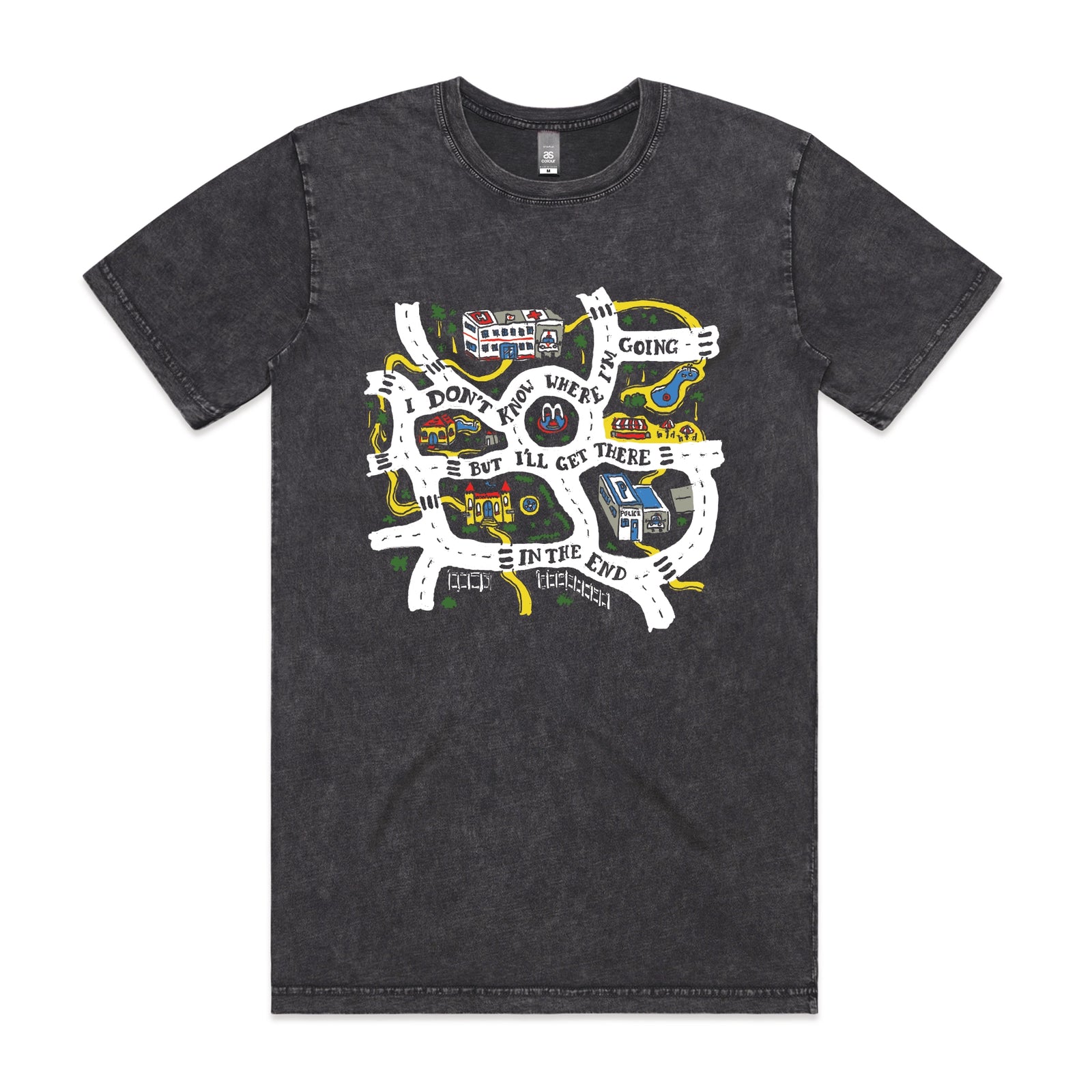 Acid Wash unisex t-shirt with In The End graphic by Lonely Kids Club