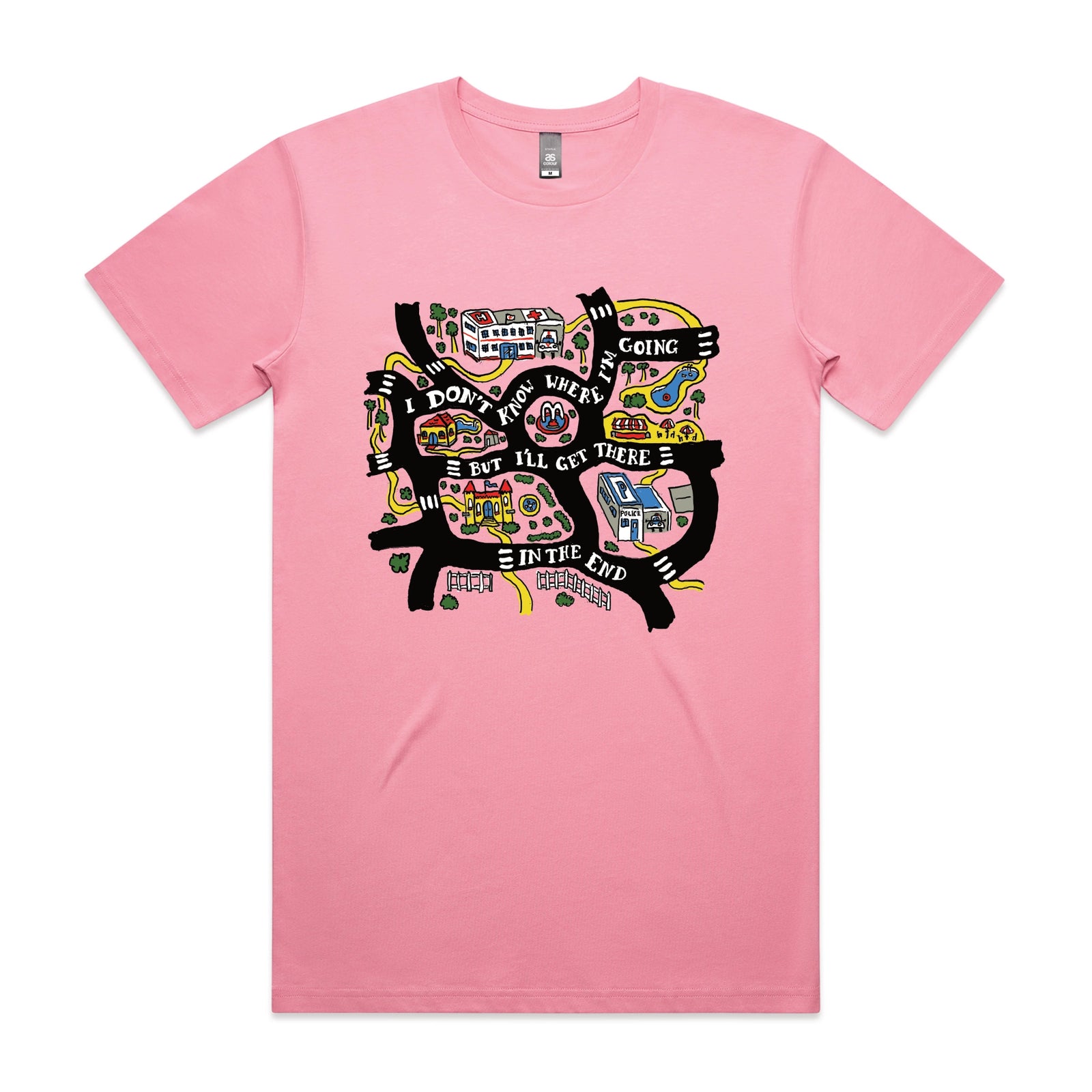 Bubblegum unisex t-shirt with In The End graphic by Lonely Kids Club