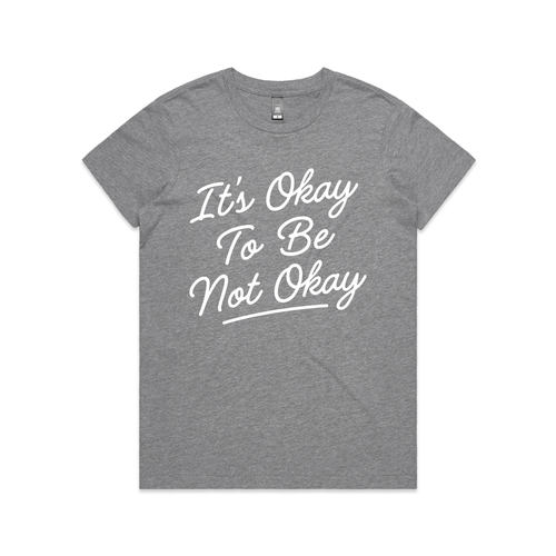 It's Okay To Be Not Okay Tee by Lonely Kids Club. All clothing from our T-shirts to our shorts and hoodies are ethically made, and printed packed and shipped from Sydney.