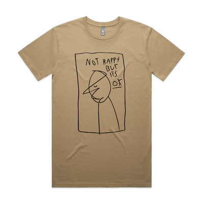 It's Okay To Be Sad Tee by Lonely Kids Club. All clothing from our T-shirts to our shorts and hoodies are ethically made, and printed packed and shipped from Sydney.