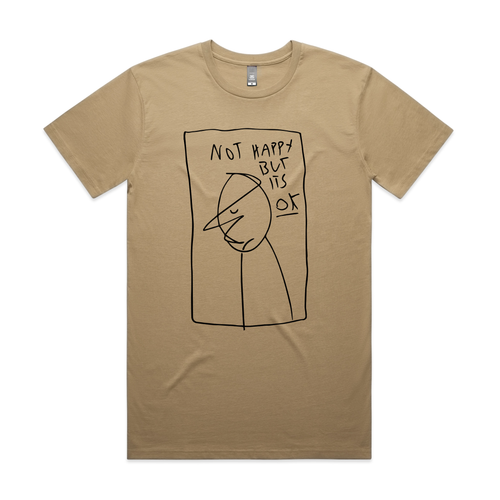 It's Okay To Be Sad Tee by Lonely Kids Club. All clothing from our T-shirts to our shorts and hoodies are ethically made, and printed packed and shipped from Sydney.