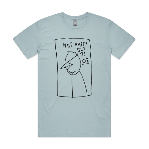 It's Okay To Be Sad Tee by Lonely Kids Club. All clothing from our T-shirts to our shorts and hoodies are ethically made, and printed packed and shipped from Sydney.