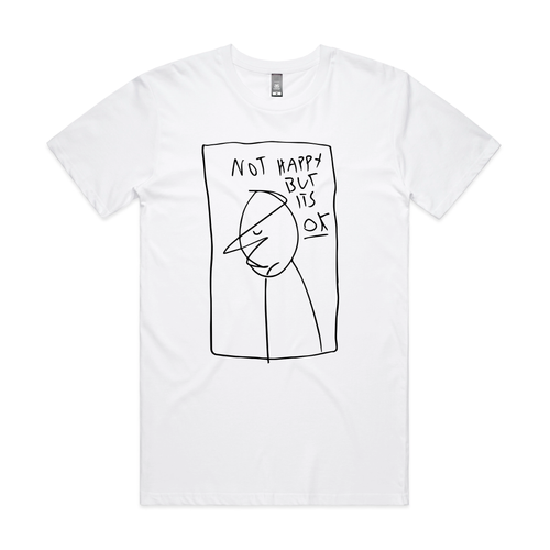 It's Okay To Be Sad Tee by Lonely Kids Club. All clothing from our T-shirts to our shorts and hoodies are ethically made, and printed packed and shipped from Sydney.