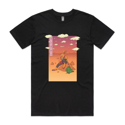 Kangaroo Wanderer Tee by Lonely Kids Club. All clothing from our T-shirts to our shorts and hoodies are ethically made, and printed packed and shipped from Sydney.