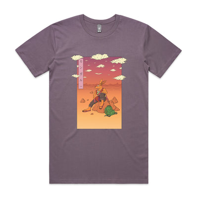 Kangaroo Wanderer Tee by Lonely Kids Club. All clothing from our T-shirts to our shorts and hoodies are ethically made, and printed packed and shipped from Sydney.