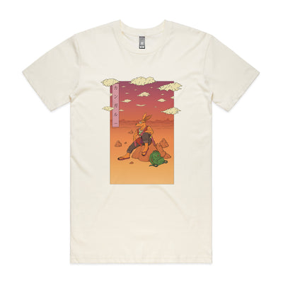 Kangaroo Wanderer Tee by Lonely Kids Club. All clothing from our T-shirts to our shorts and hoodies are ethically made, and printed packed and shipped from Sydney.