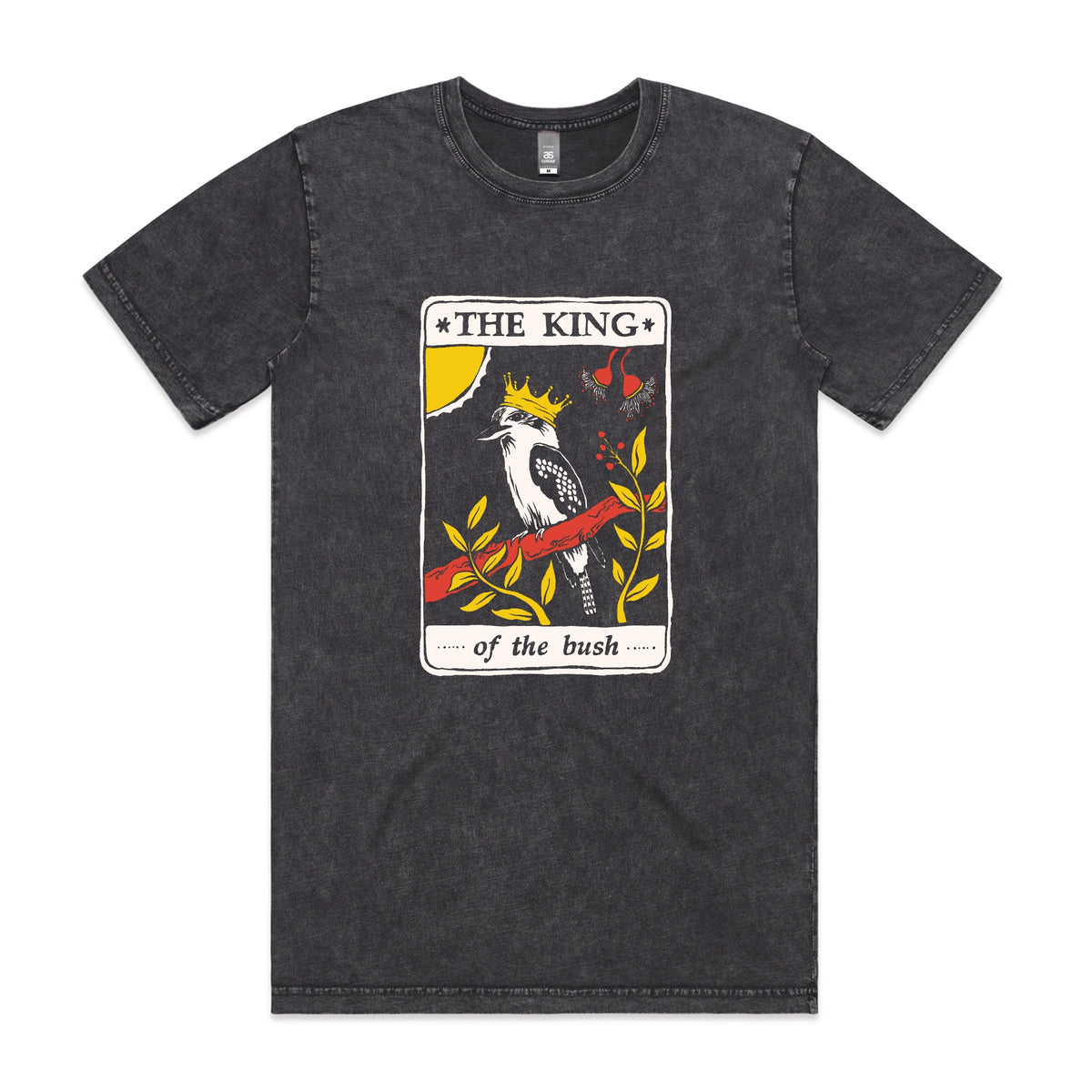 Acid Wash unisex t-shirt with The King Tarot graphic by Lonely Kids Club