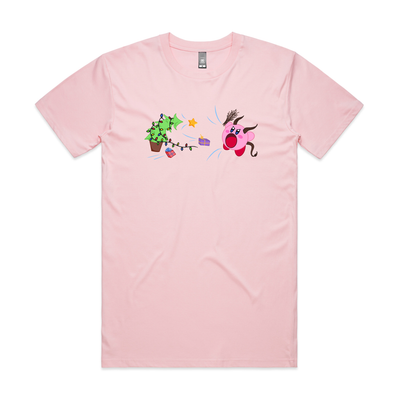Kirby Krampus Tee by Lonely Kids Club. All clothing from our T-shirts to our shorts and hoodies are ethically made, and printed packed and shipped from Sydney.