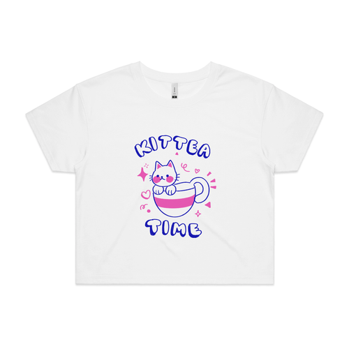 Kittea Time Tee by Lonely Kids Club. All clothing from our T-shirts to our shorts and hoodies are ethically made, and printed packed and shipped from Sydney.
