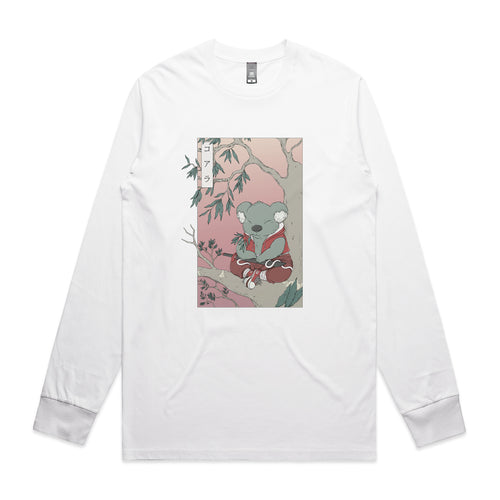Koala Meditation Tee by Lonely Kids Club. All clothing from our T-shirts to our shorts and hoodies are ethically made, and printed packed and shipped from Sydney.