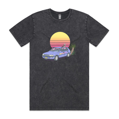 Kookaburra Corolla Tee by Lonely Kids Club. All clothing from our T-shirts to our shorts and hoodies are ethically made, and printed packed and shipped from Sydney.