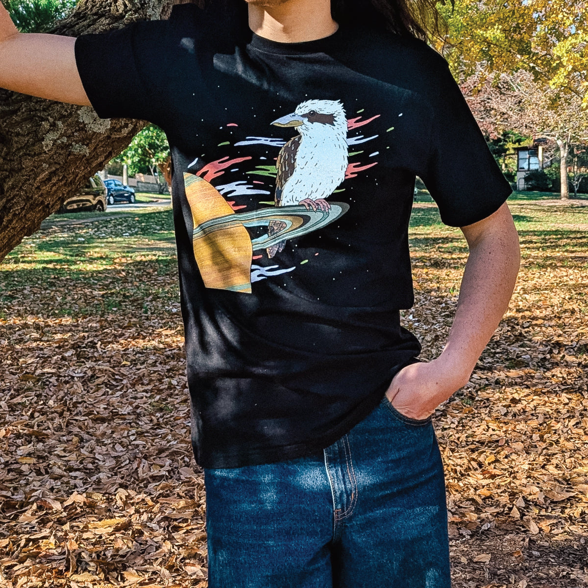 Space Kookaburra Tee | Lonely Kids Club Australia
