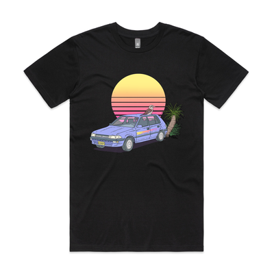 Kookaburra Corolla Tee by Lonely Kids Club. All clothing from our T-shirts to our shorts and hoodies are ethically made, and printed packed and shipped from Sydney.
