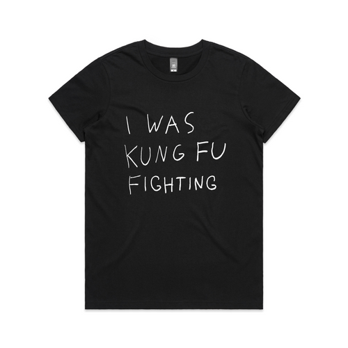 Kung Fu Fighting Tee by Lonely Kids Club. All clothing from our T-shirts to our shorts and hoodies are ethically made, and printed packed and shipped from Sydney.