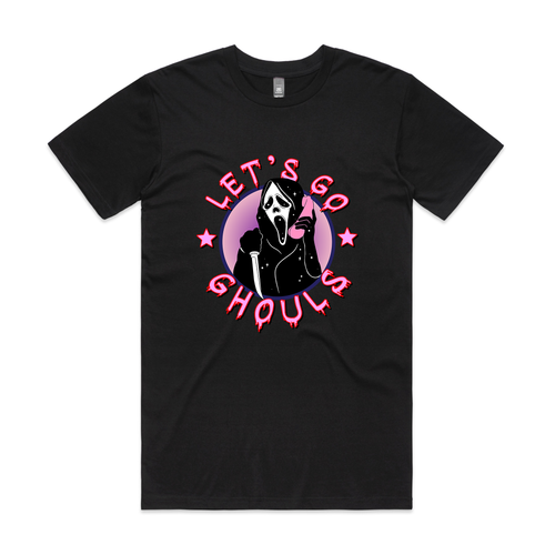 Let's Go Ghouls Tee by Lonely Kids Club. All clothing from our T-shirts to our shorts and hoodies are ethically made, and printed packed and shipped from Sydney.