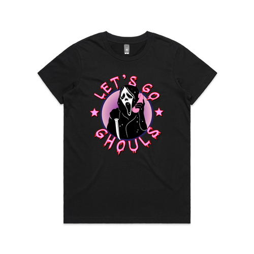 Let's Go Ghouls Tee by Lonely Kids Club. All clothing from our T-shirts to our shorts and hoodies are ethically made, and printed packed and shipped from Sydney.