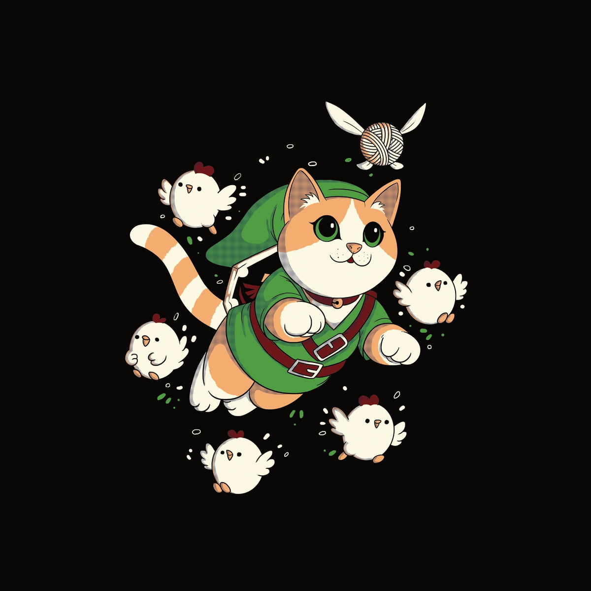 Link Cat t-shirt by Lonely Kids Club