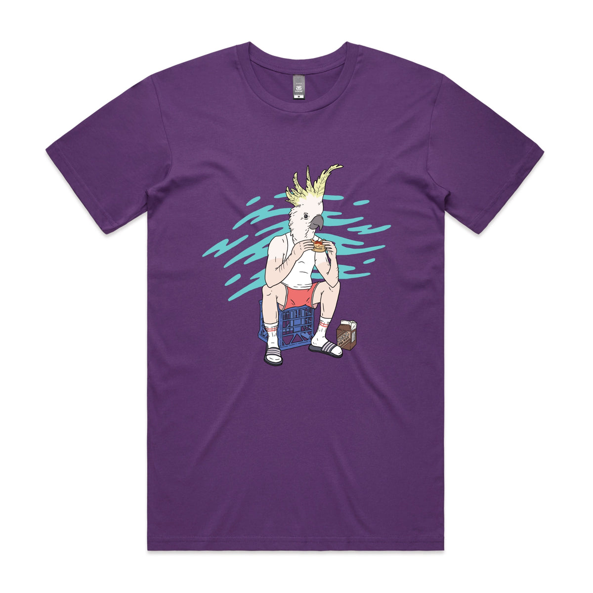 Purple unisex t-shirt with This Is Living graphic by Lonely Kids Club