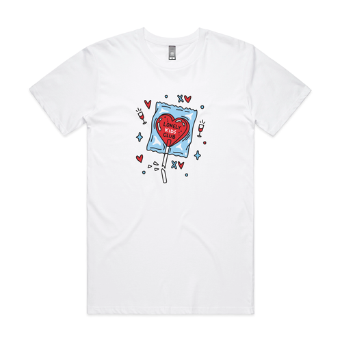 Lollypop Tee by Lonely Kids Club. All clothing from our T-shirts to our shorts and hoodies are ethically made, and printed packed and shipped from Sydney.