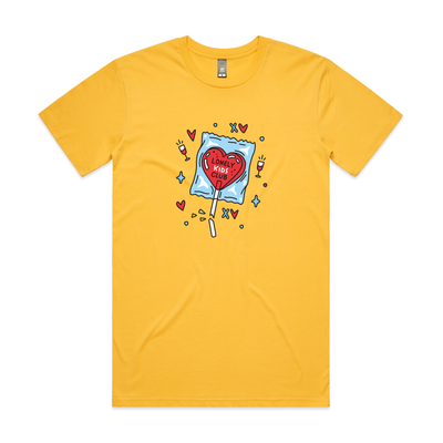Lollypop Tee by Lonely Kids Club. All clothing from our T-shirts to our shorts and hoodies are ethically made, and printed packed and shipped from Sydney.