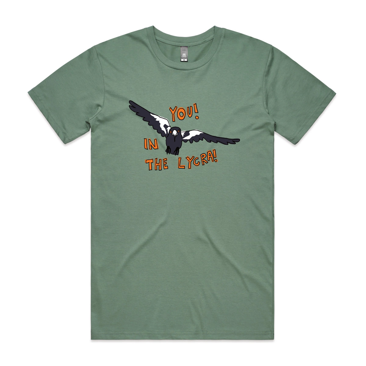Sage unisex t-shirt with In The Lycra graphic by Lonely Kids Club