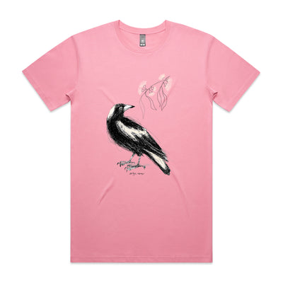 Australian Magpie Tee by Lonely Kids Club. All clothing from our T-shirts to our shorts and hoodies are ethically made, and printed packed and shipped from Sydney.