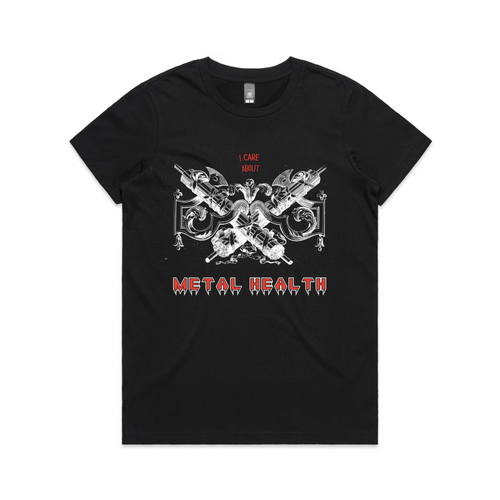 Metal Health Tee by Lonely Kids Club. All clothing from our T-shirts to our shorts and hoodies are ethically made, and printed packed and shipped from Sydney.