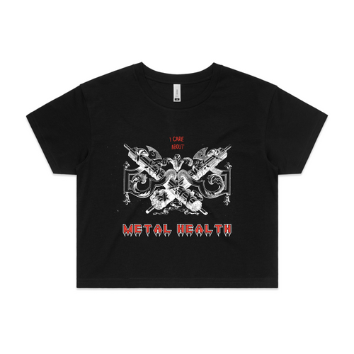 Metal Health Tee by Lonely Kids Club. All clothing from our T-shirts to our shorts and hoodies are ethically made, and printed packed and shipped from Sydney.