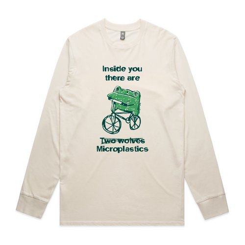 Inside Microplastics Tee by Lonely Kids Club. All clothing from our T-shirts to our shorts and hoodies are ethically made, and printed packed and shipped from Sydney.