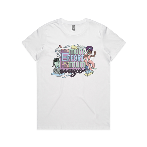 Minimum Effort Tee by Lonely Kids Club. All clothing from our T-shirts to our shorts and hoodies are ethically made, and printed packed and shipped from Sydney.