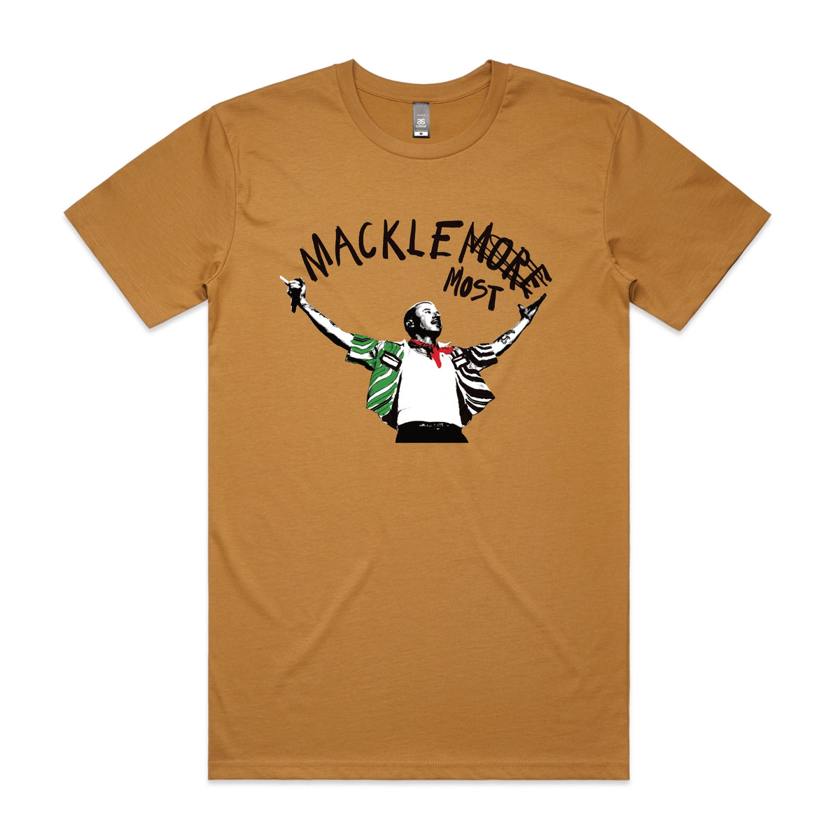 Camel unisex t-shirt with Macklemost graphic by Lonely Kids Club