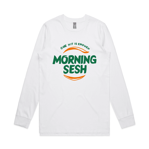 Morning Sesh Tee by Lonely Kids Club. All clothing from our T-shirts to our shorts and hoodies are ethically made, and printed packed and shipped from Sydney.