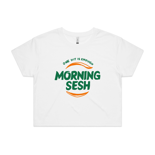 Morning Sesh Tee by Lonely Kids Club. All clothing from our T-shirts to our shorts and hoodies are ethically made, and printed packed and shipped from Sydney.