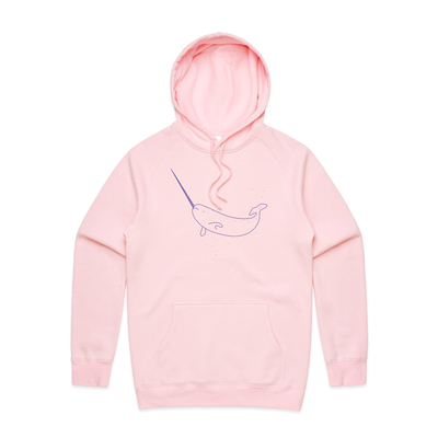 Narwhal Hoodie by Lonely Kids Club. All clothing from our T-shirts to our shorts and hoodies are ethically made, and printed packed and shipped from Sydney.