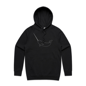 Narwhal Hoodie by Lonely Kids Club. All clothing from our T-shirts to our shorts and hoodies are ethically made, and printed packed and shipped from Sydney.
