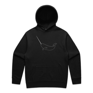 Narwhal Hoodie by Lonely Kids Club. All clothing from our T-shirts to our shorts and hoodies are ethically made, and printed packed and shipped from Sydney.