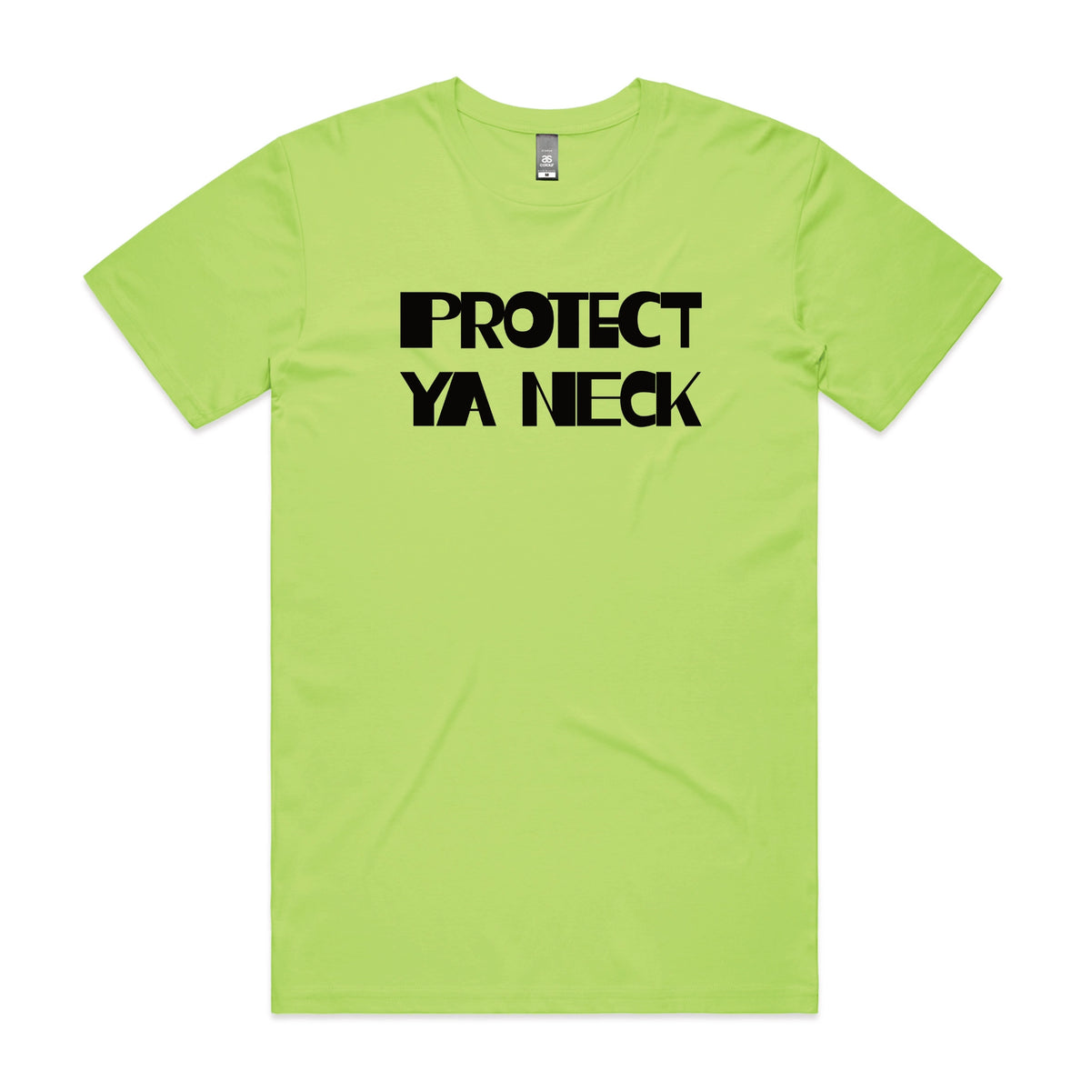 Lime unisex t-shirt with Protect Ya Neck graphic by Lonely Kids Club
