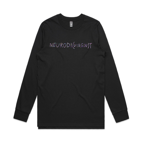 Neurodi(virgin)t Tee by Lonely Kids Club. All clothing from our T-shirts to our shorts and hoodies are ethically made, and printed packed and shipped from Sydney.