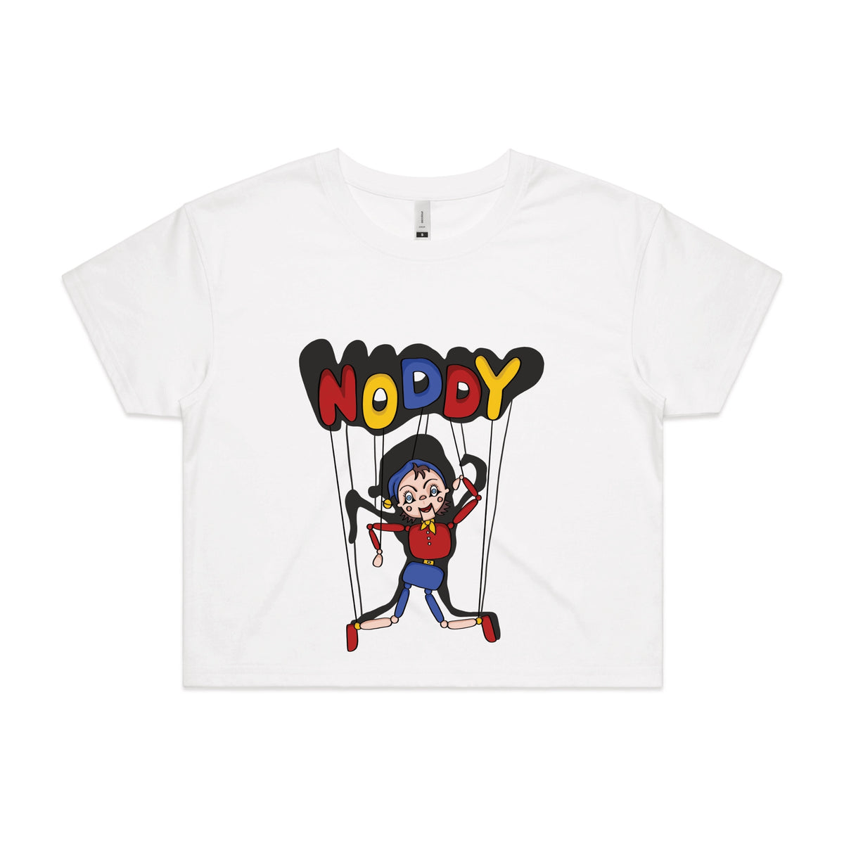 White crop top with Noddy graphic by Lonely Kids Club