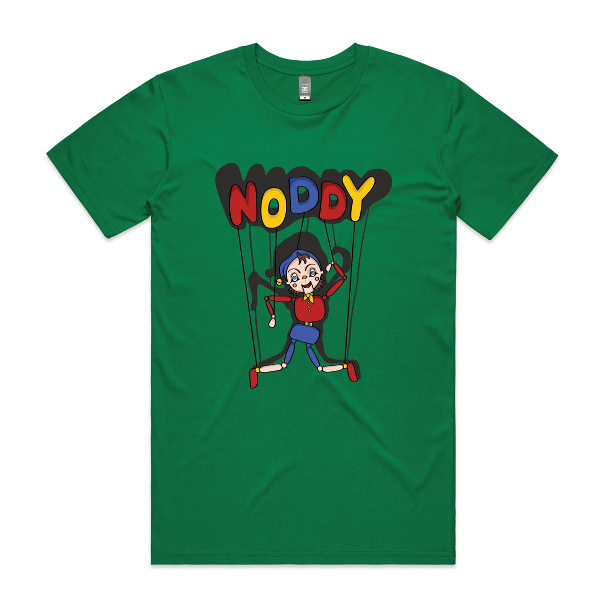 Green unisex t-shirt with Noddy graphic by Lonely Kids Club