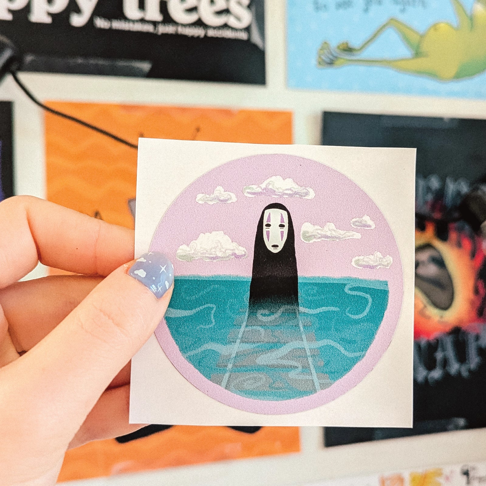 No-Face Tracks Weatherproof Sticker