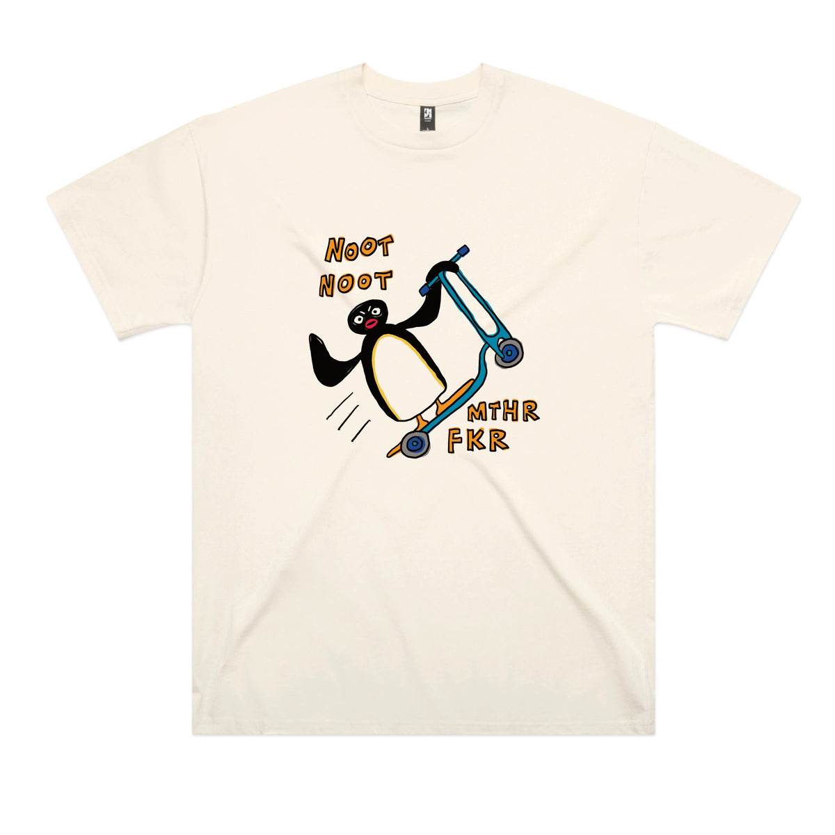 Ecru oversized t-shirt with Noot Noot graphic by Lonely Kids Club