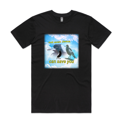 Not Even Jesus Tee by Lonely Kids Club. All clothing from our T-shirts to our shorts and hoodies are ethically made, and printed packed and shipped from Sydney.
